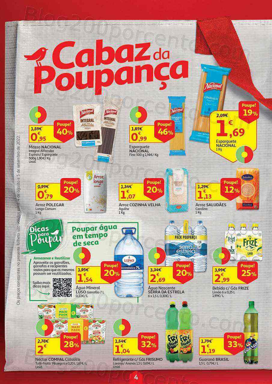 Antevisão Folheto AUCHAN Cabaz Poupança Promoções de 4 agosto a 5 setembro