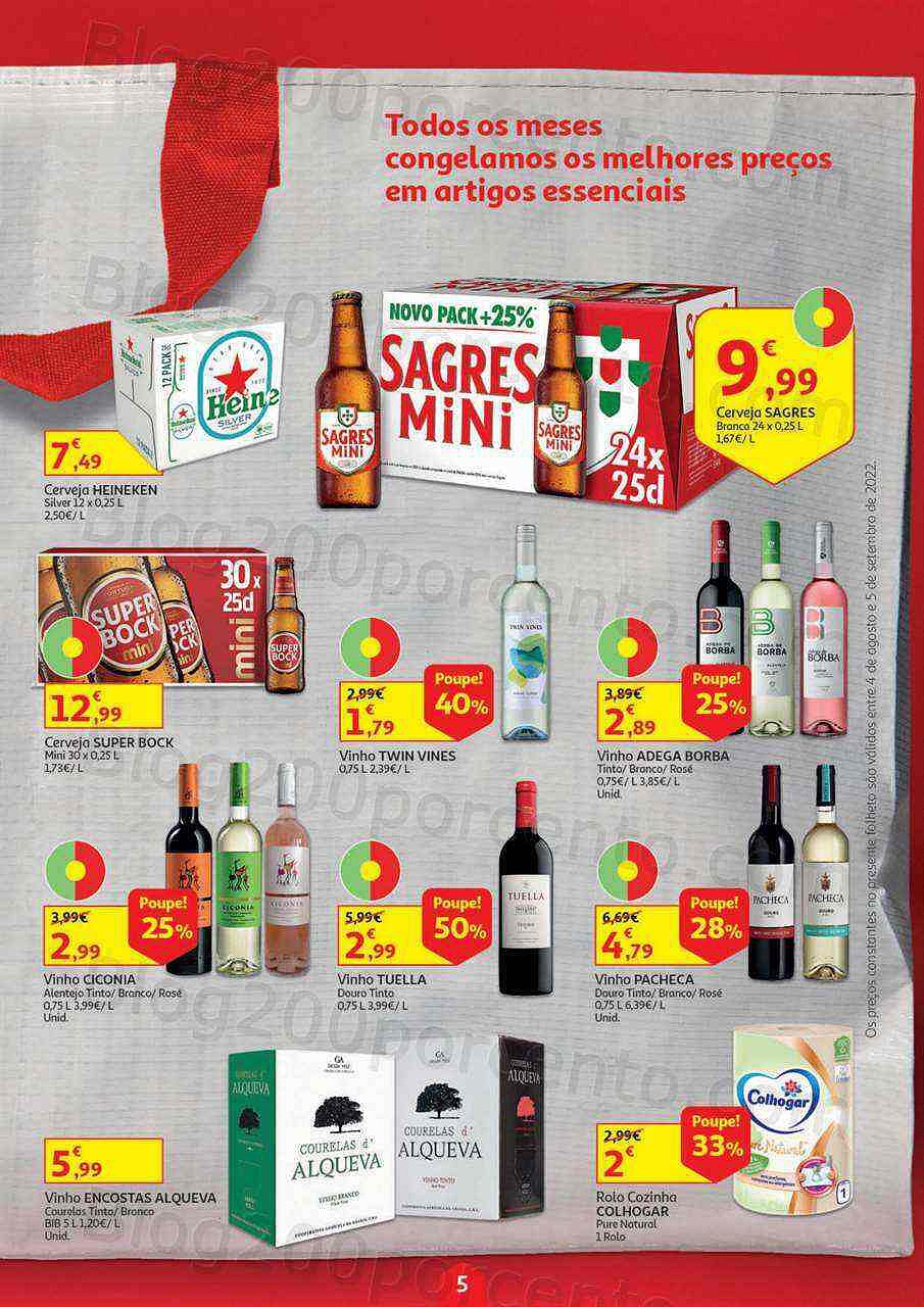 Antevisão Folheto AUCHAN Cabaz Poupança Promoções de 4 agosto a 5 setembro