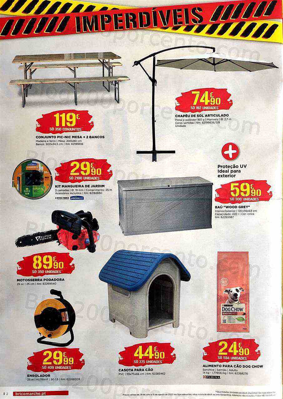 Antevisão Folheto BRICOMARCHÉ Imperdíveis Promoções de 28 julho a 15 agosto
