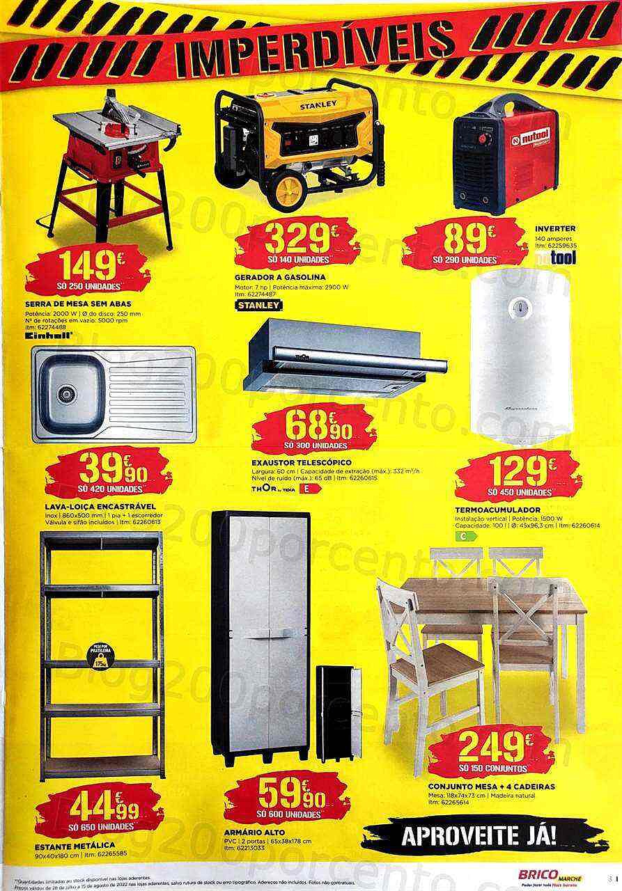 Antevisão Folheto BRICOMARCHÉ Imperdíveis Promoções de 28 julho a 15 agosto