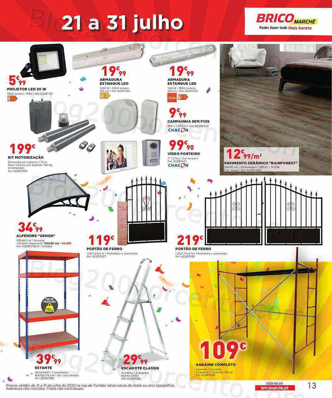 Antevisão Folheto BRICOMARCHÉ Aberturas Promoções de 21 a 31 julho