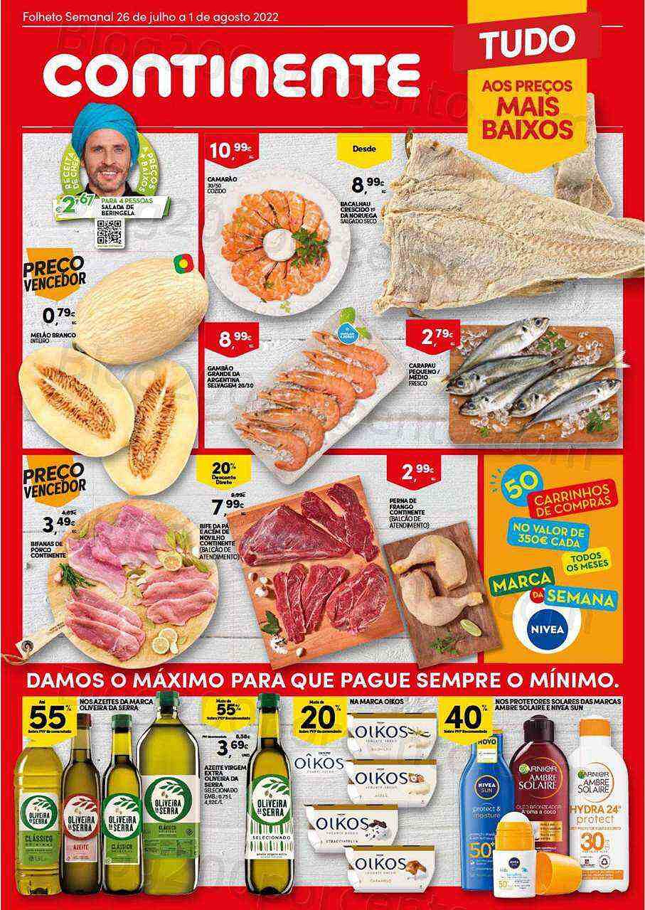 Antevisão Folheto CONTINENTE Modelo - Hiper Promoções de 26 julho a 1 agosto