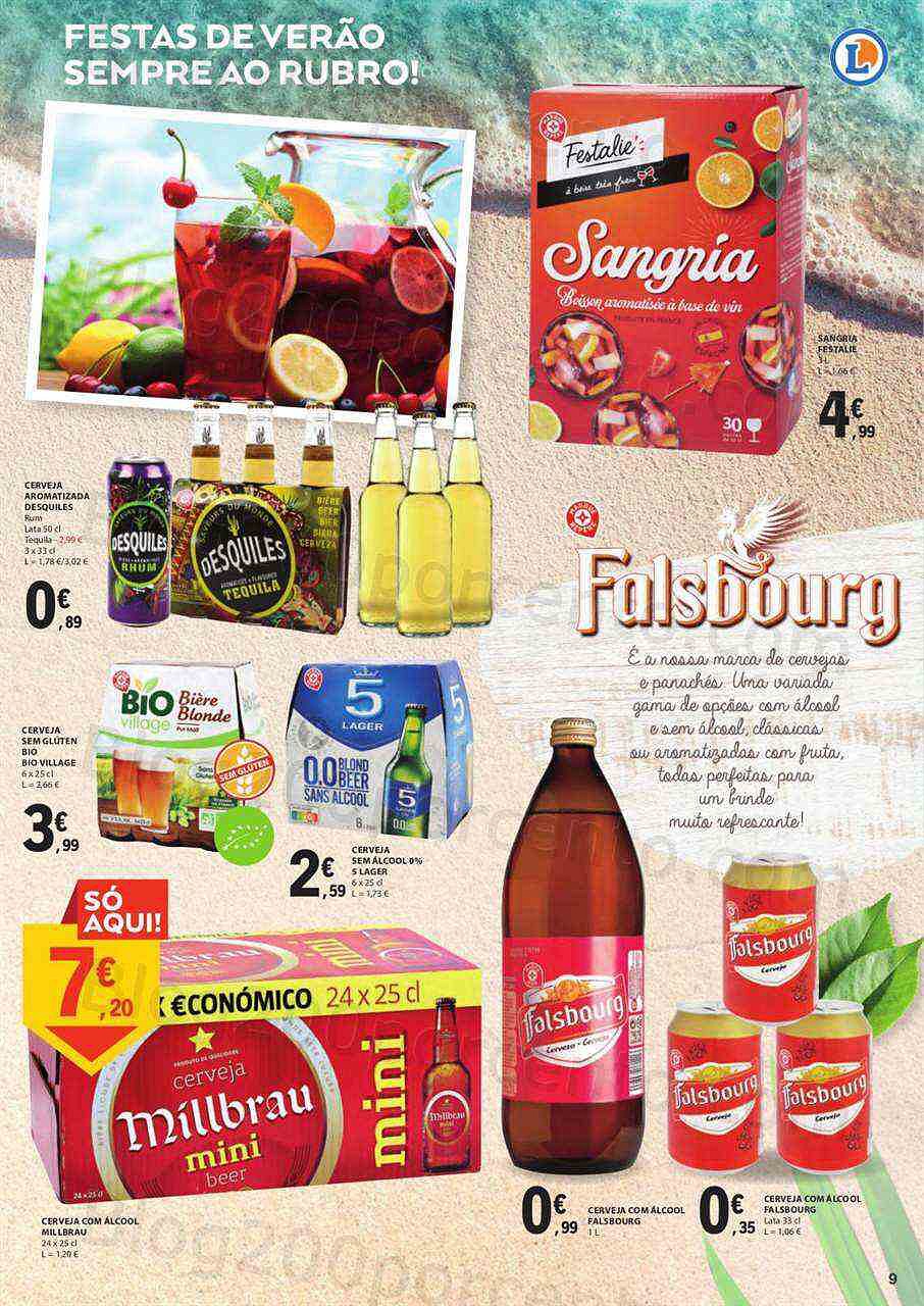 Antevisão Folheto E-LECLERC Bebidas de Verão Promoções de 1 agosto a 31 agosto