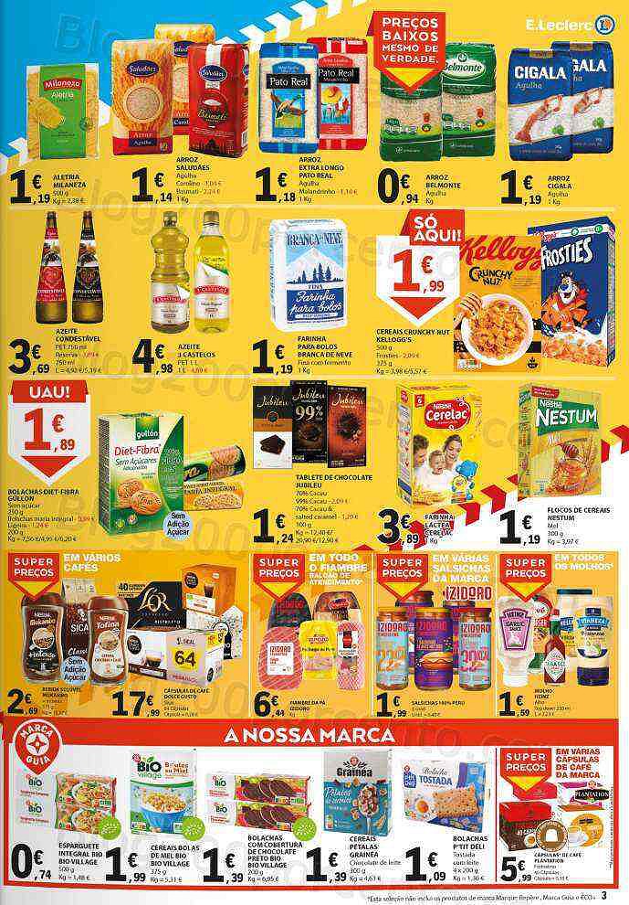 Antevisão Folheto E-LECLERC Promoções Fim de Semana 29 a 31 julho