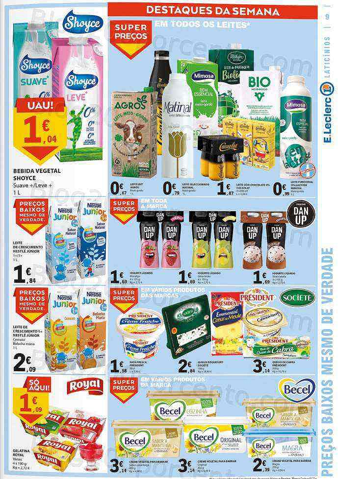 Antevisão Folheto E-LECLERC Promoções de 4 agosto a 10 agosto