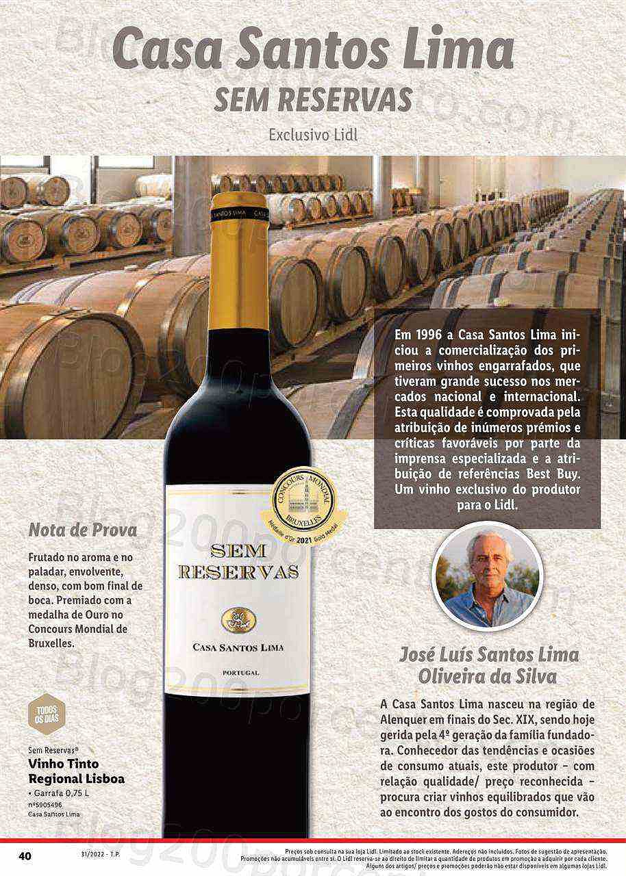 Antevisão Folheto LIDL Especial Vinhos Nacionais