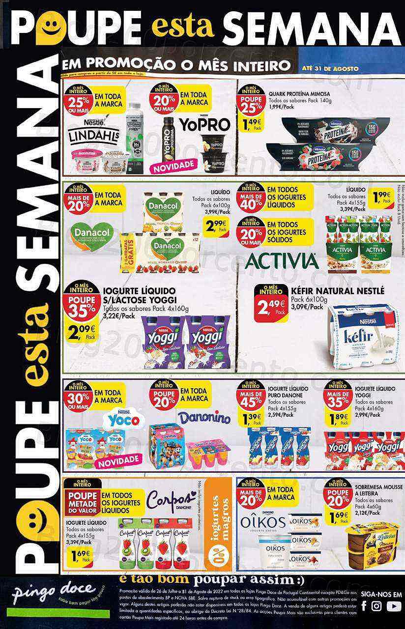 Antevisão Folheto PINGO DOCE Extra Promoções de 1 a 31 agosto