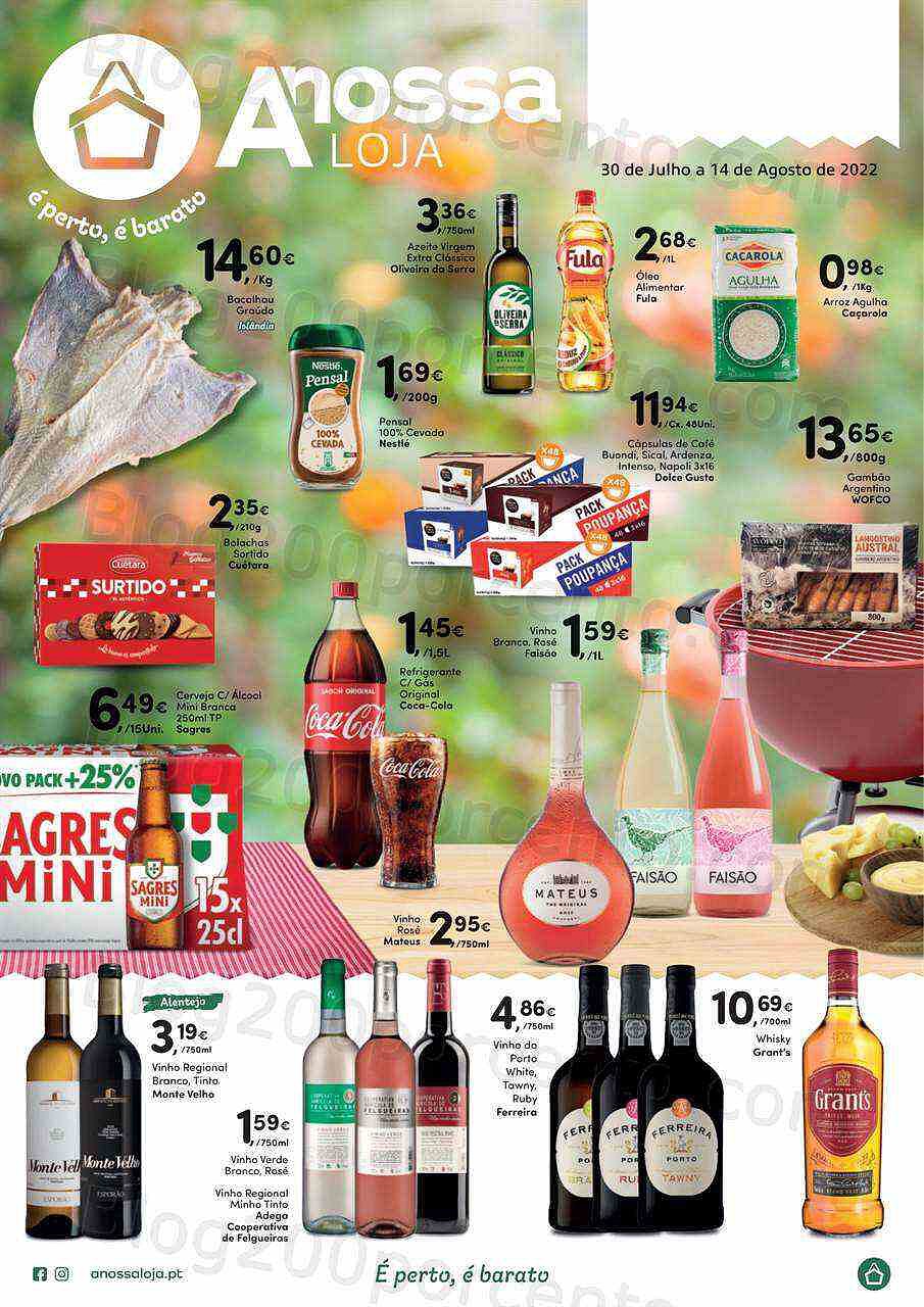 Antevisão Folheto A NOSSA LOJA Promoções de 30 julho a 14 agosto