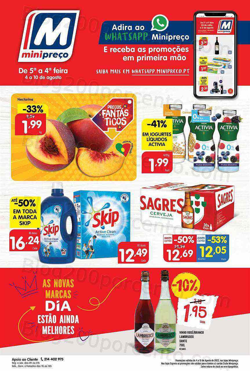 Antevisão Folheto MINIPREÇO Promoções de 4 agosto a 10 agosto