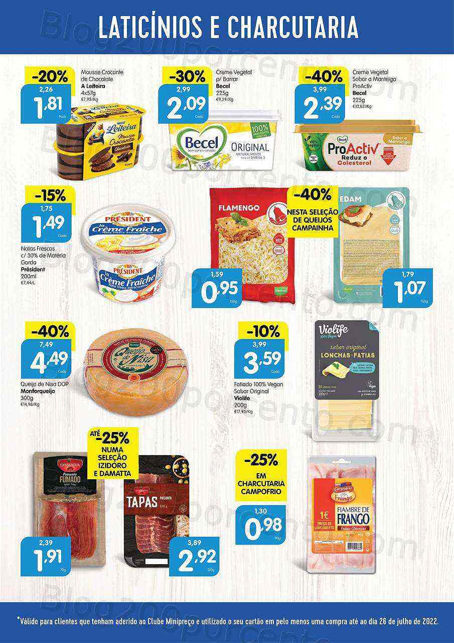 Antevisão Folheto Clube MINIPREÇO Promoções de 28 julho a 3 agosto
