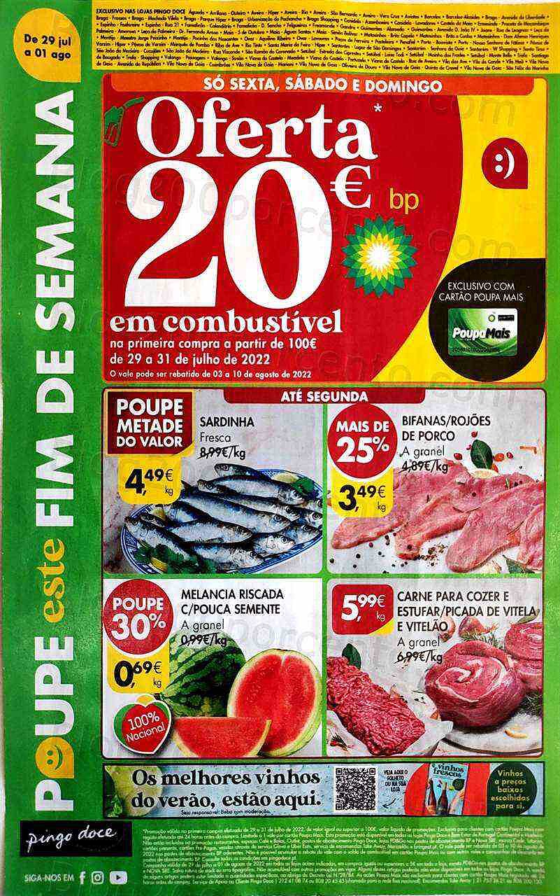 Antevisão Folheto PINGO DOCE Lojas Norte Promoções Fim de Semana - 29 julho a 1 agosto