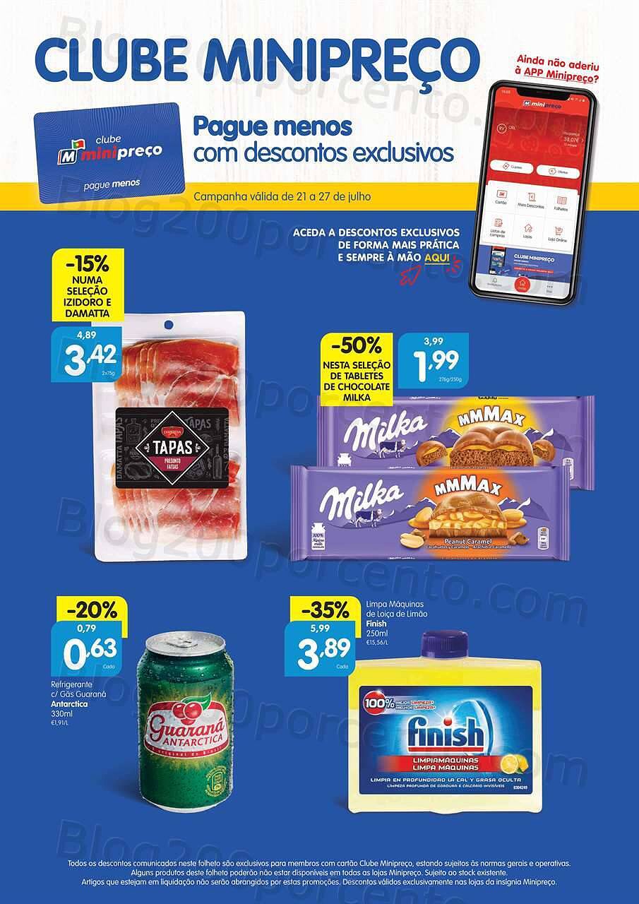 Antevisão Folheto Clube MINIPREÇO Promoções de 21 a 27 julho