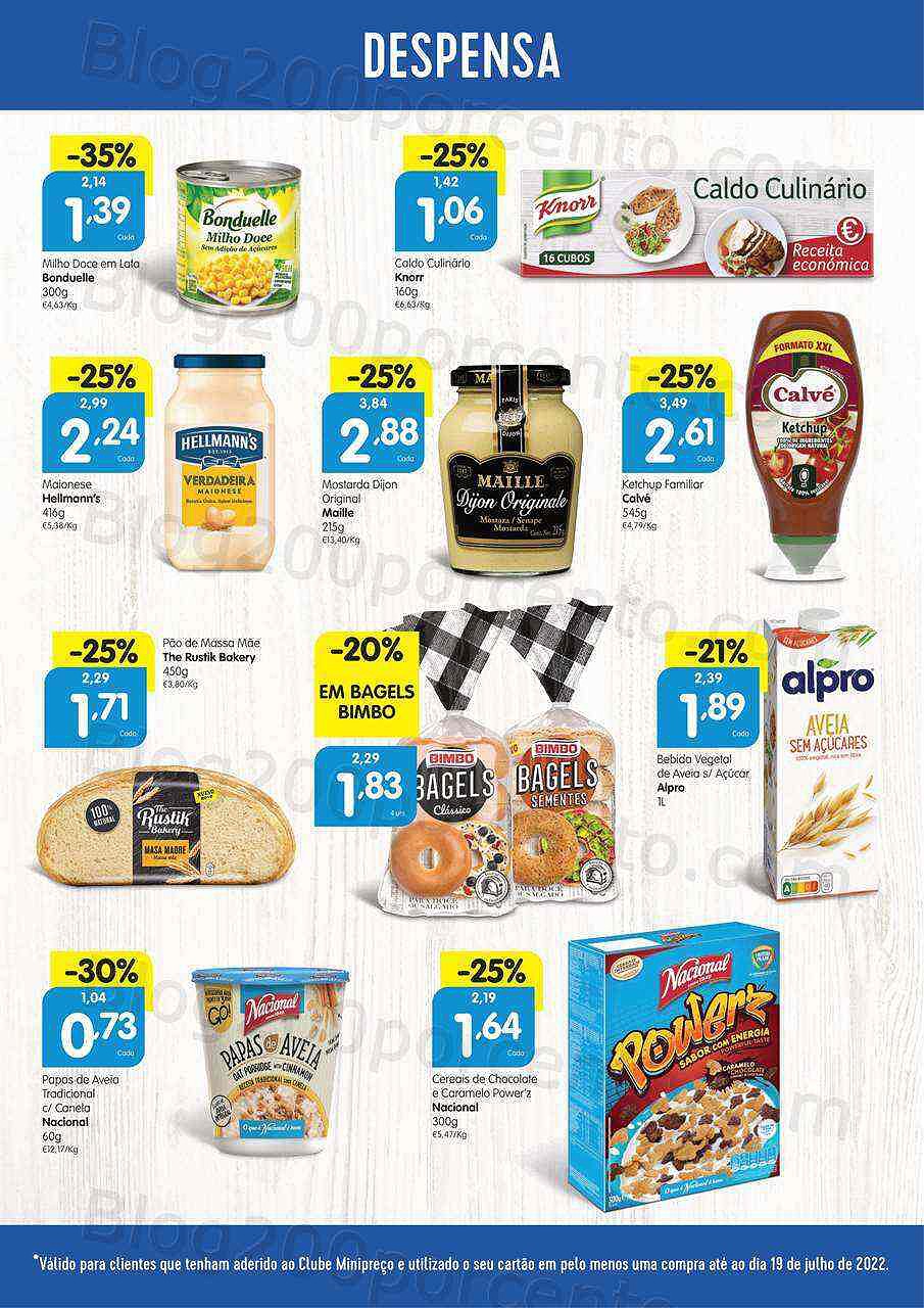 Antevisão Folheto Clube MINIPREÇO Promoções de 21 a 27 julho