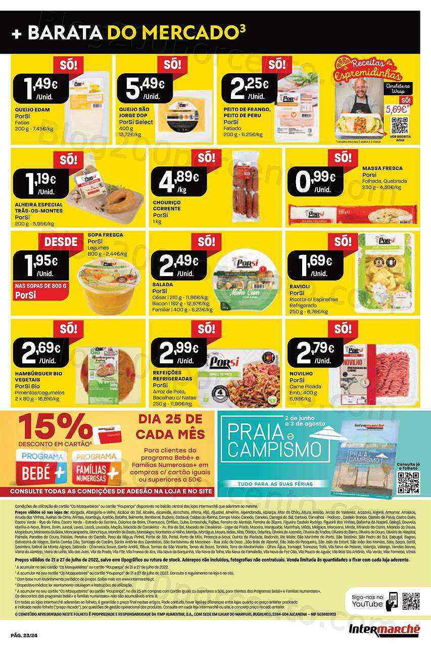 Antevisão Folheto INTERMARCHÉ Contact Promoções de 21 a 27 julho
