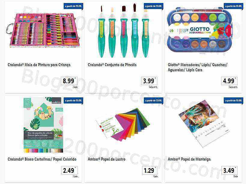 Antevisão Folheto LIDL Regresso às Aulas Promoções a partir de 15 agosto