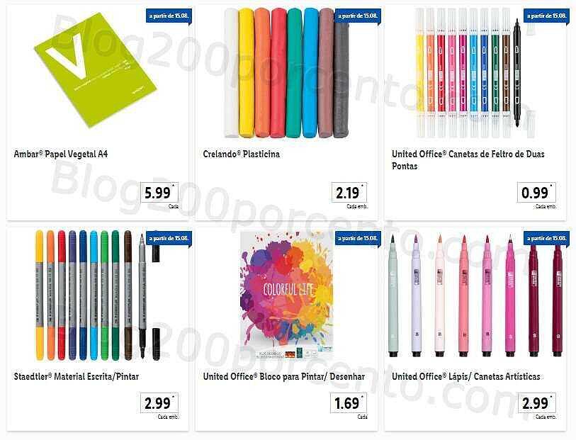 Antevisão Folheto LIDL Regresso às Aulas Promoções a partir de 15 agosto