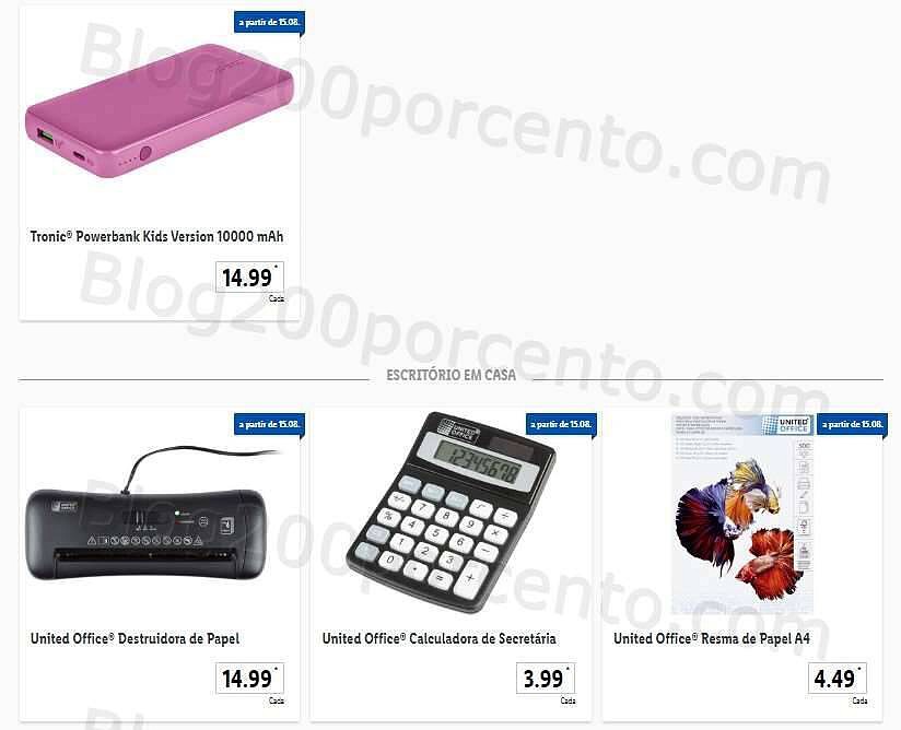 Antevisão Folheto LIDL Regresso às Aulas Promoções a partir de 15 agosto