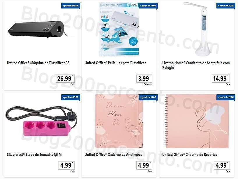 Antevisão Folheto LIDL Regresso às Aulas Promoções a partir de 15 agosto