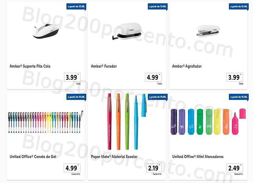 Antevisão Folheto LIDL Regresso às Aulas Promoções a partir de 15 agosto