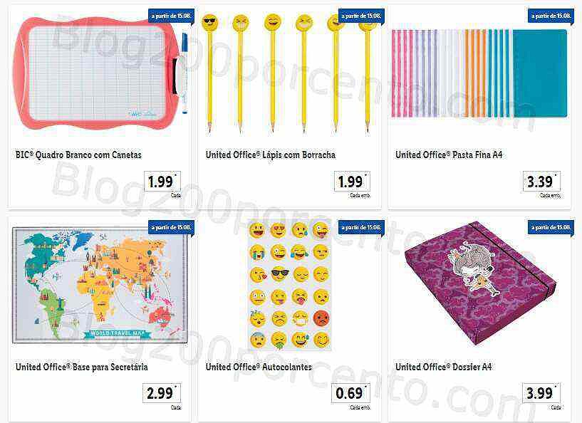 Antevisão Folheto LIDL Regresso às Aulas Promoções a partir de 15 agosto