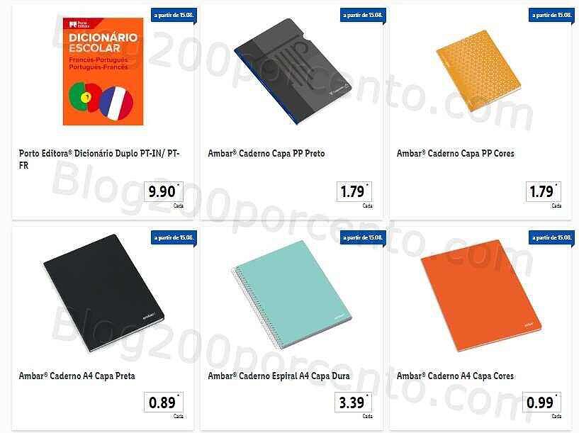 Antevisão Folheto LIDL Regresso às Aulas Promoções a partir de 15 agosto