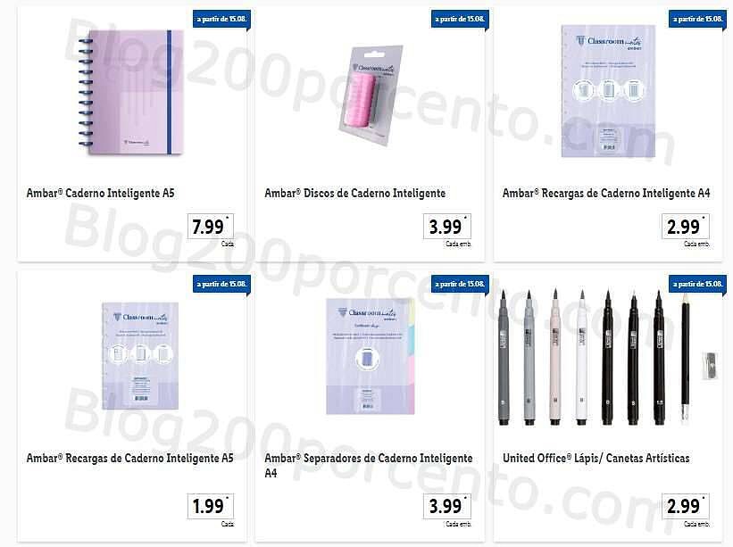 Antevisão Folheto LIDL Regresso às Aulas Promoções a partir de 15 agosto