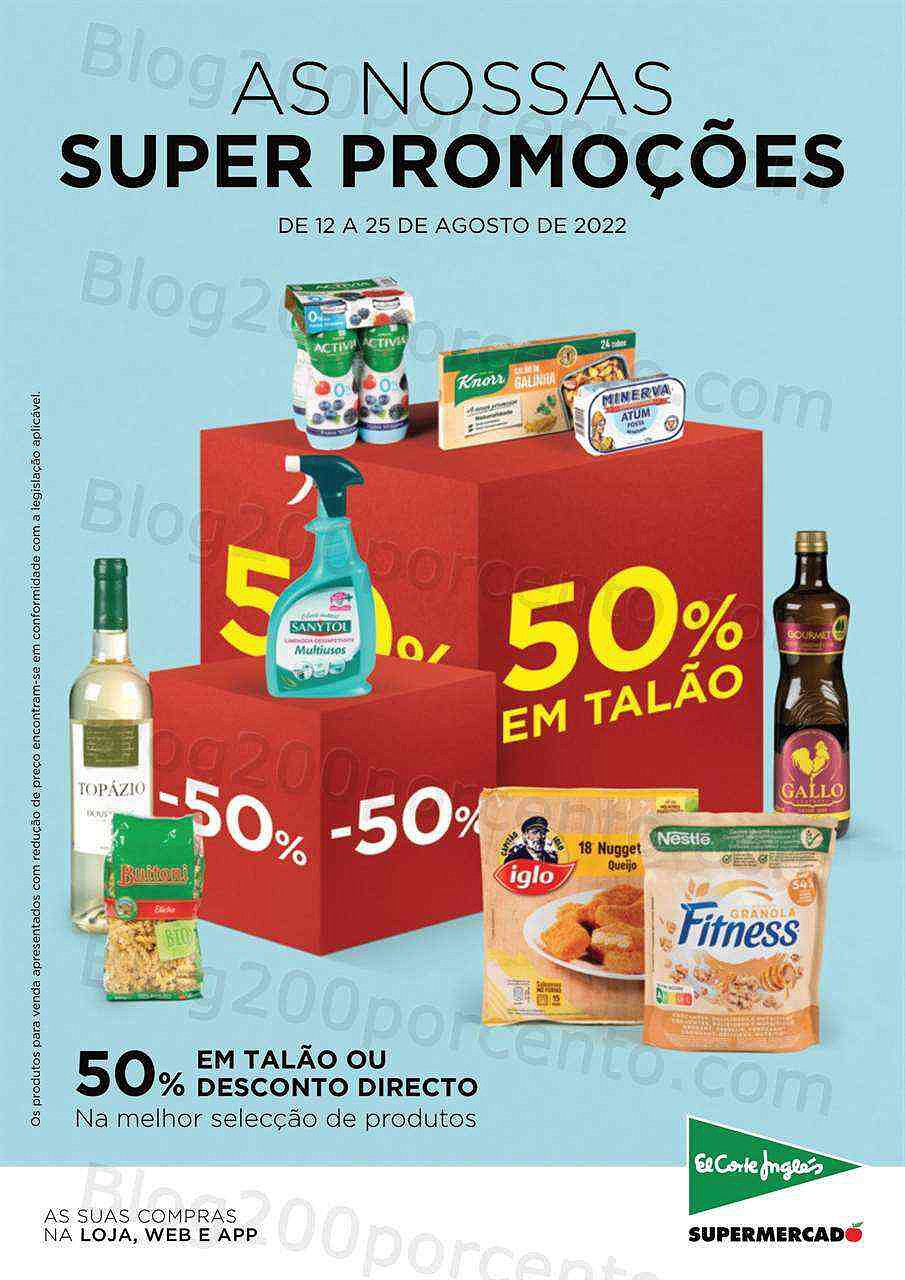 Antevisão Folheto EL CORTE INGLÉS Promoções de 12 agosto a 25 agosto