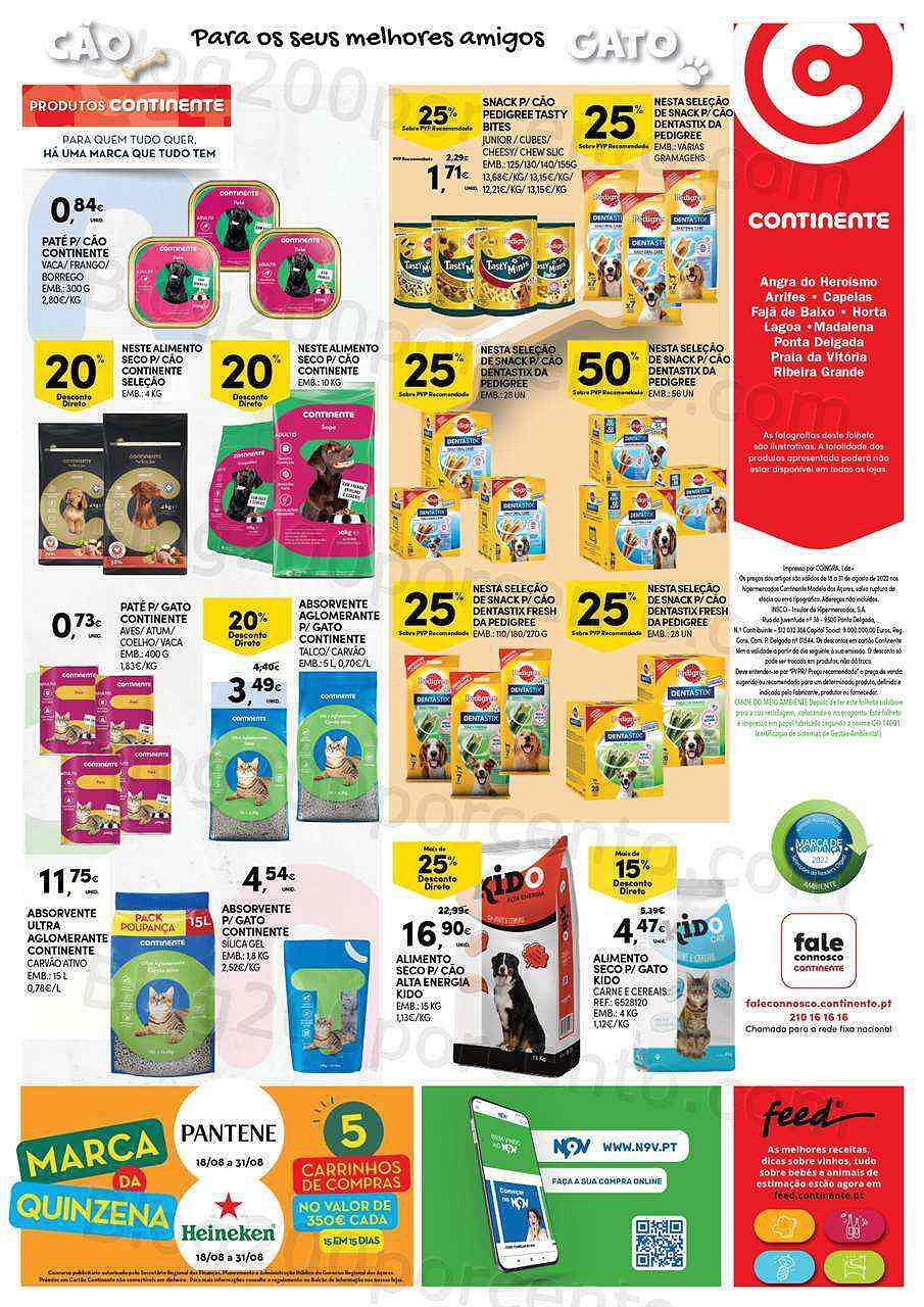 Antevisão Folheto CONTINENTE Açores Promoções de 18 a 31 agosto