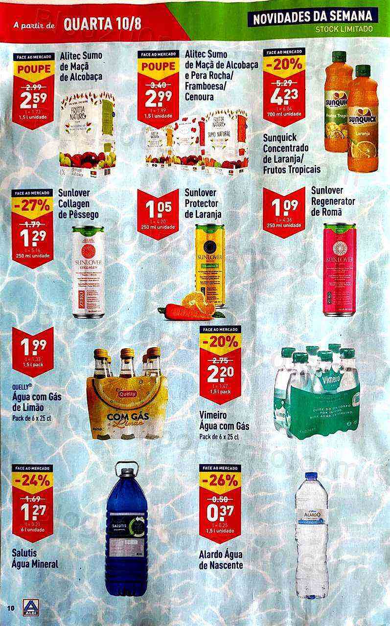 Antevisão Folheto ALDI Promoções de 10 agosto a 16 agosto