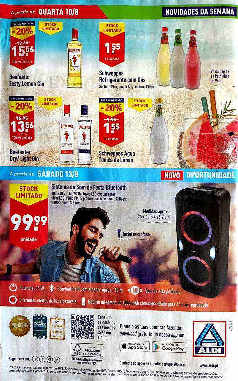 Antevisão Folheto ALDI Promoções de 10 agosto a 16 agosto