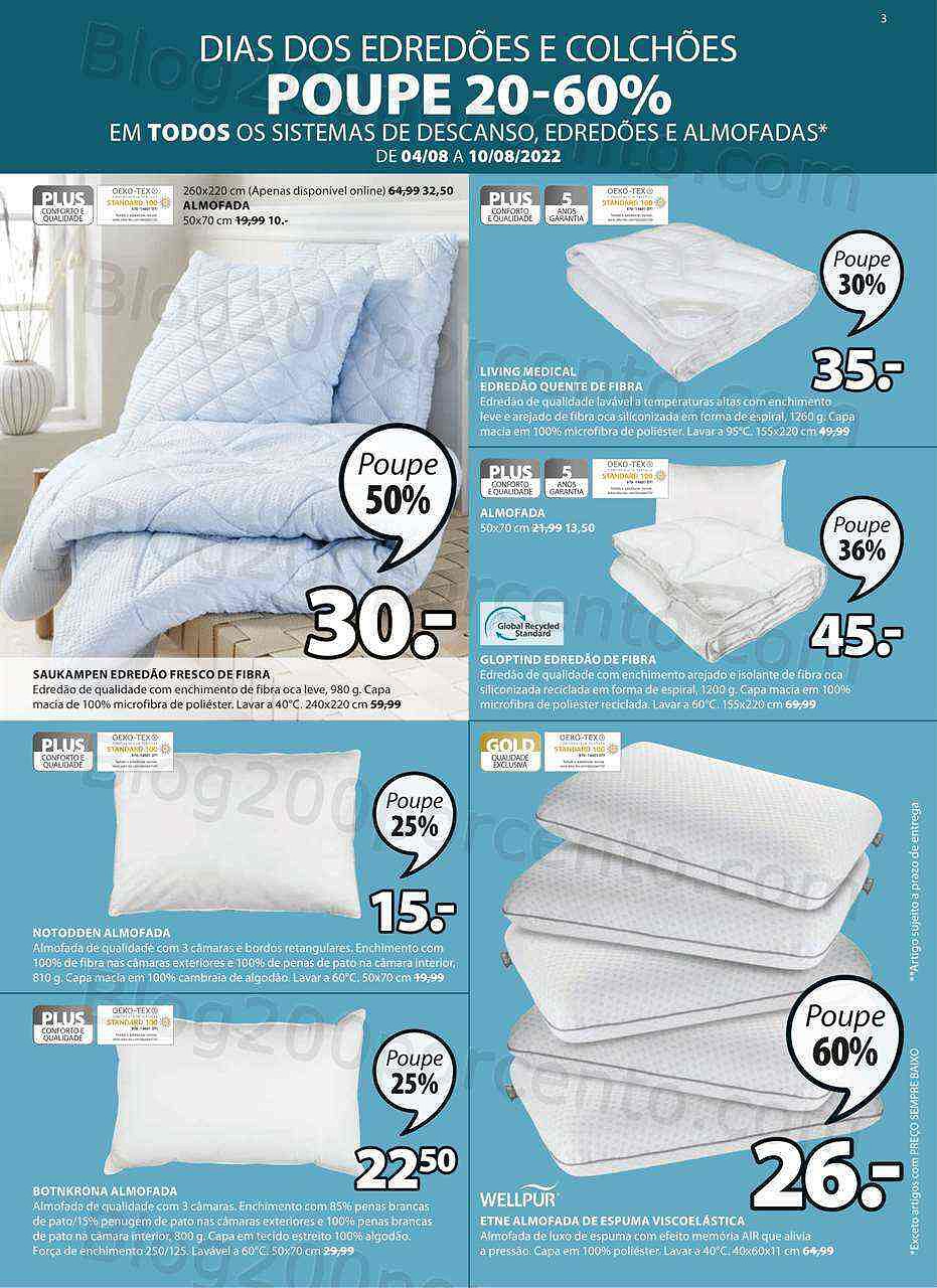 Antevisão Folheto JYSK Promoções de 4 agosto a 17 agosto