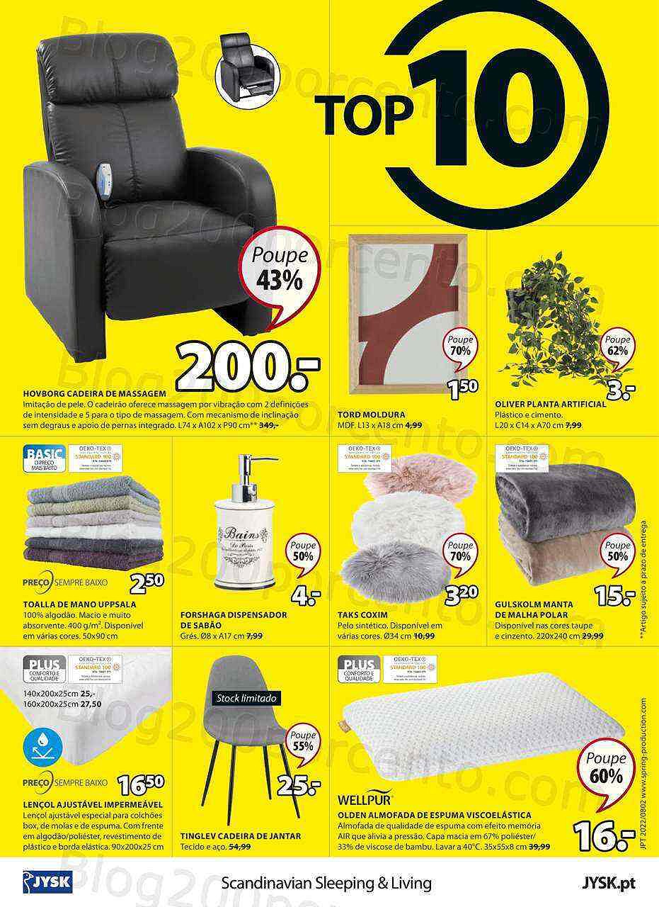 Antevisão Folheto JYSK Promoções de 4 agosto a 17 agosto