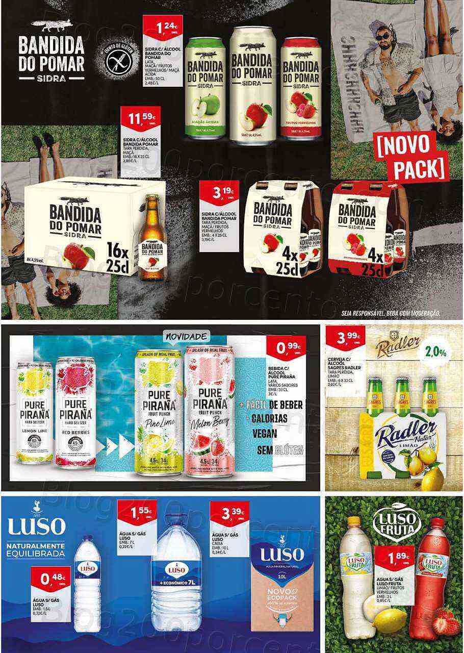 Antevisão Folheto CONTINENTE Bebidas Verão Promoções de 9 agosto a 21 agosto