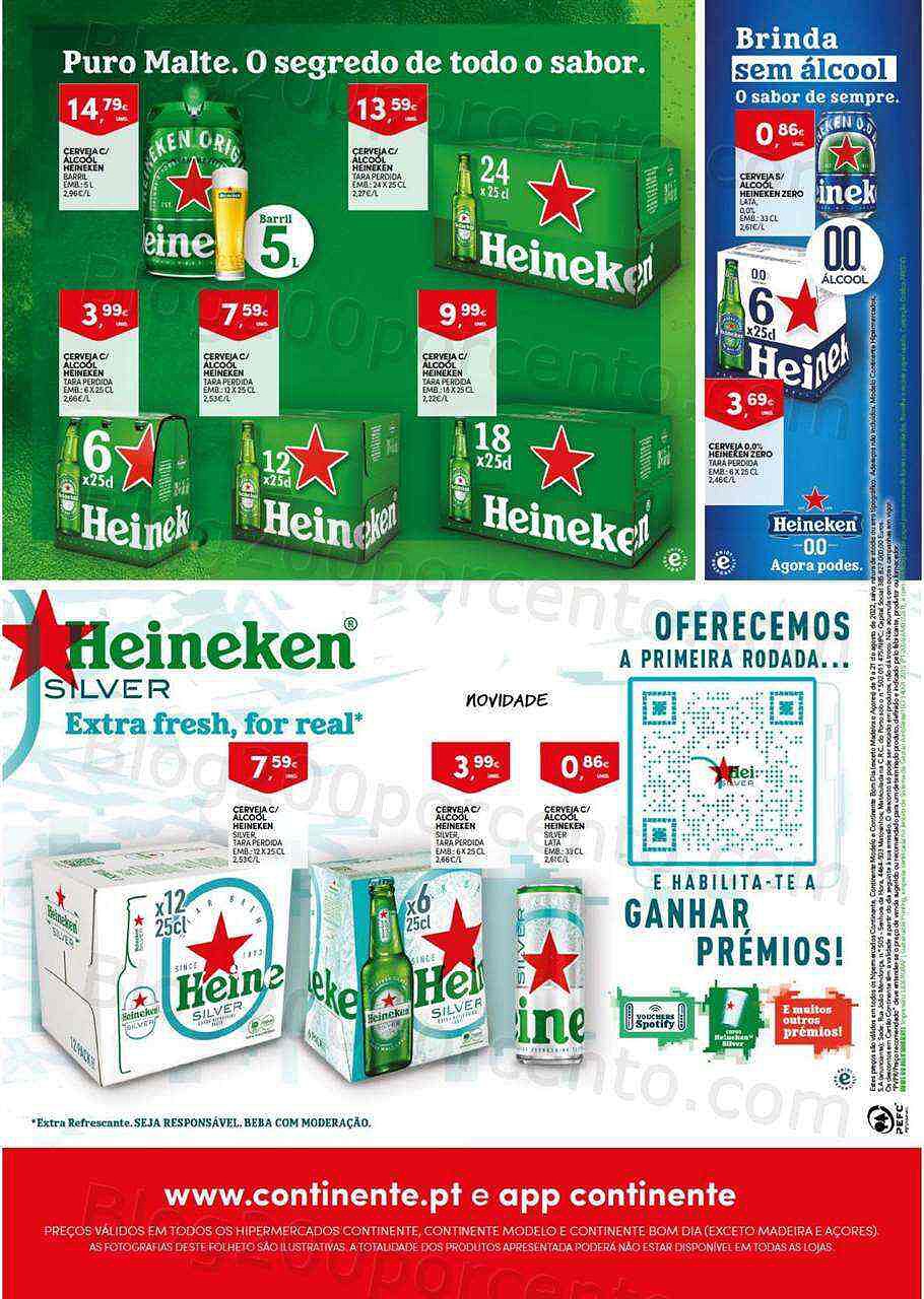 Antevisão Folheto CONTINENTE Bebidas Verão Promoções de 9 agosto a 21 agosto