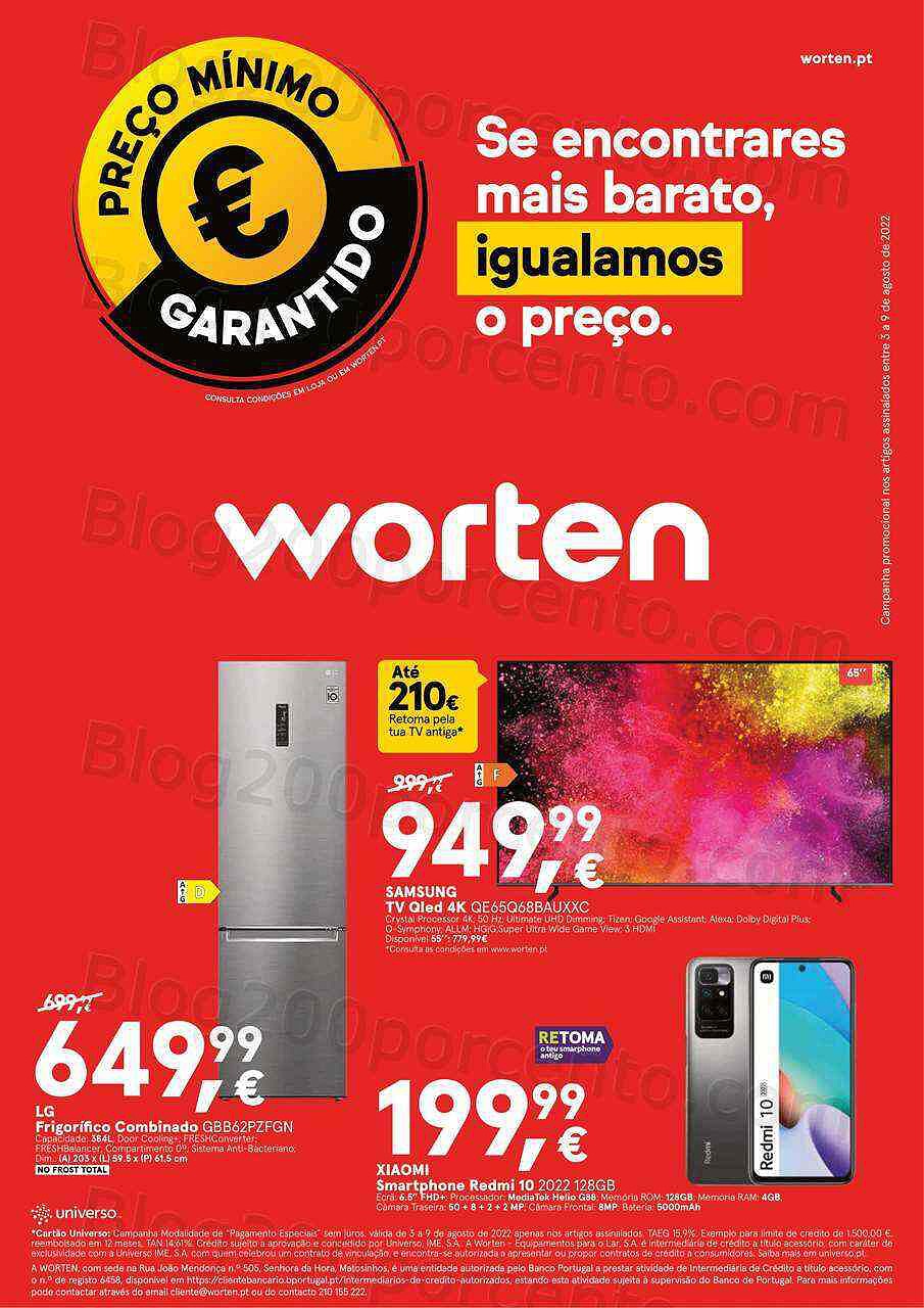 Antevisão Folheto WORTEN Promoções de 3 a 9 agosto