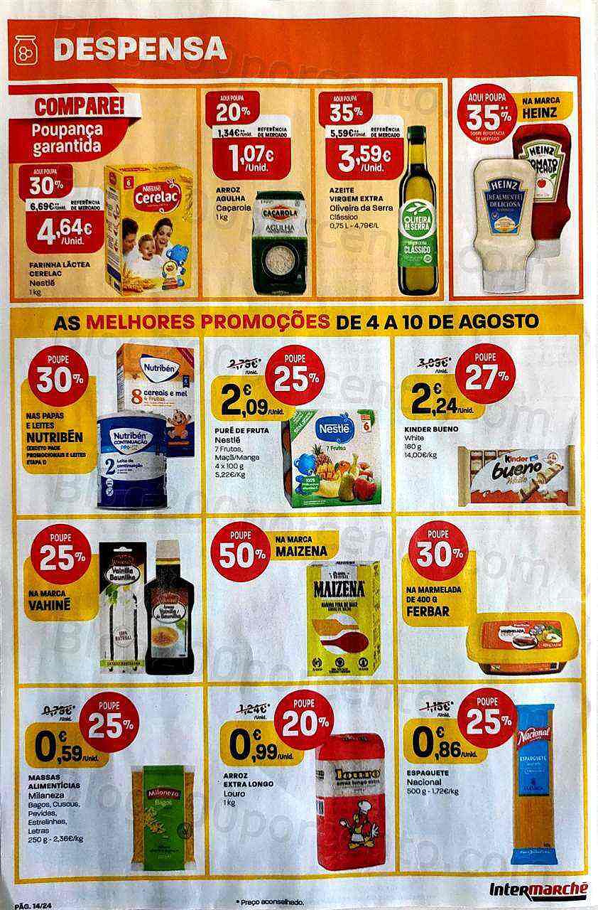 Antevisão Folheto INTERMARCHÉ Contact Promoções de 4 agosto a 10 agosto