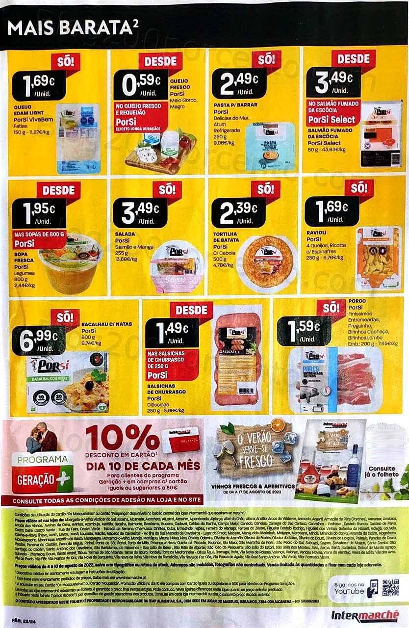 Antevisão Folheto INTERMARCHÉ Contact Promoções de 4 agosto a 10 agosto