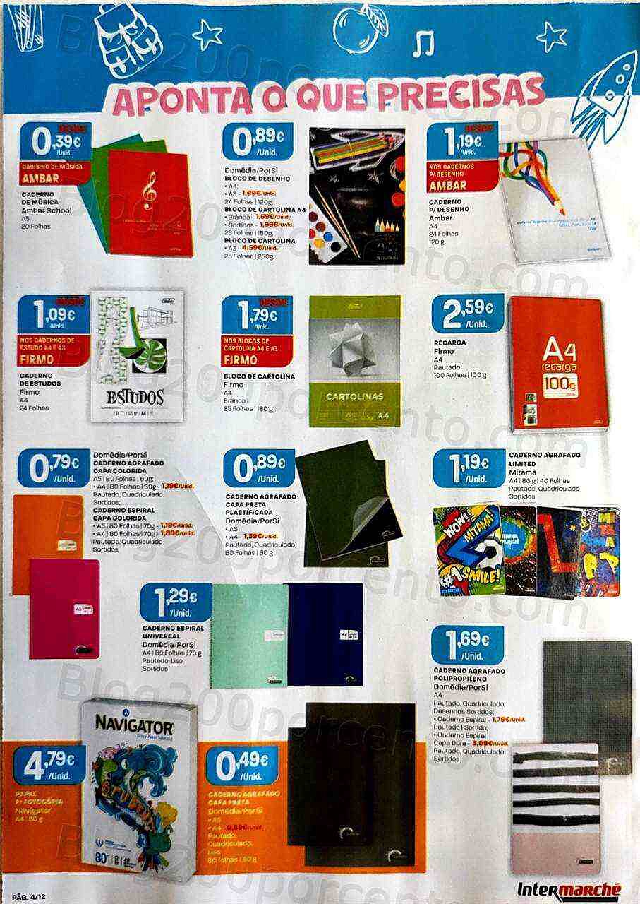 Antevisão Folheto INTERMARCHÉ Regresso às Aulas Promoções de 18 agosto a 18 setembro