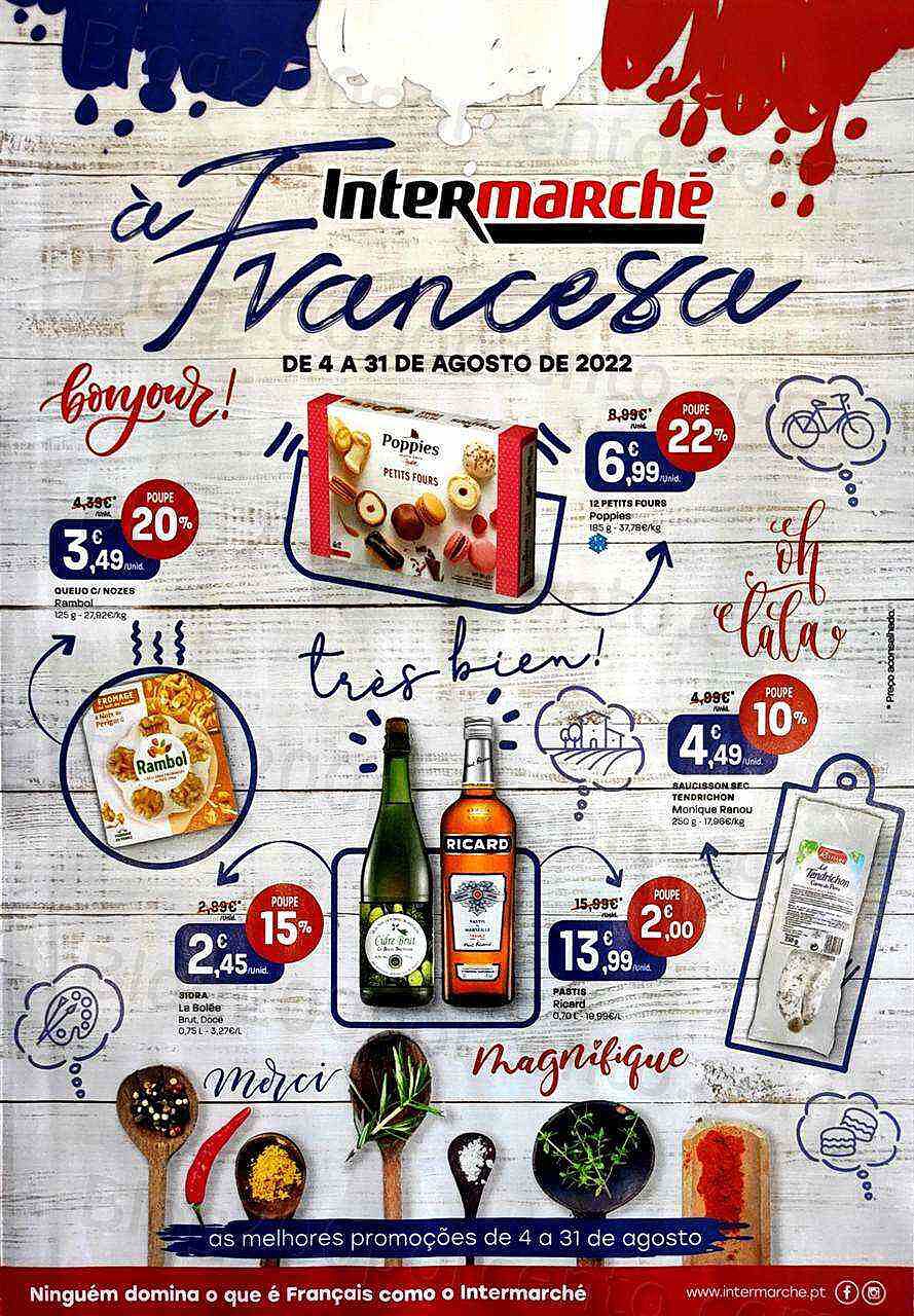 Antevisão Folheto INTERMARCHÉ Especial França Promoções de 4 a 31 agosto