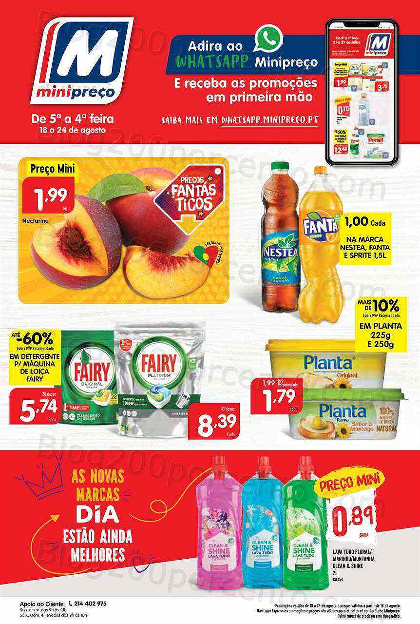 Antevisão Folheto MINIPREÇO Promoções de 18 a 24 agosto