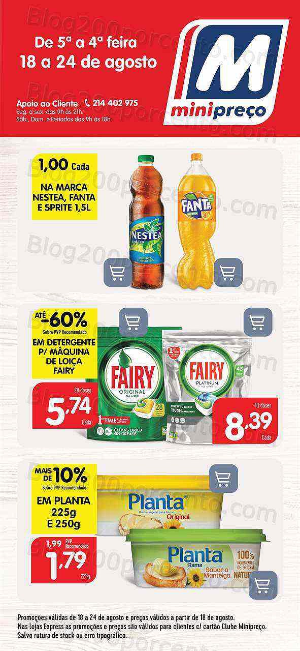 Antevisão Folheto MINIPREÇO Extra Promoções de 18 a 24 agosto