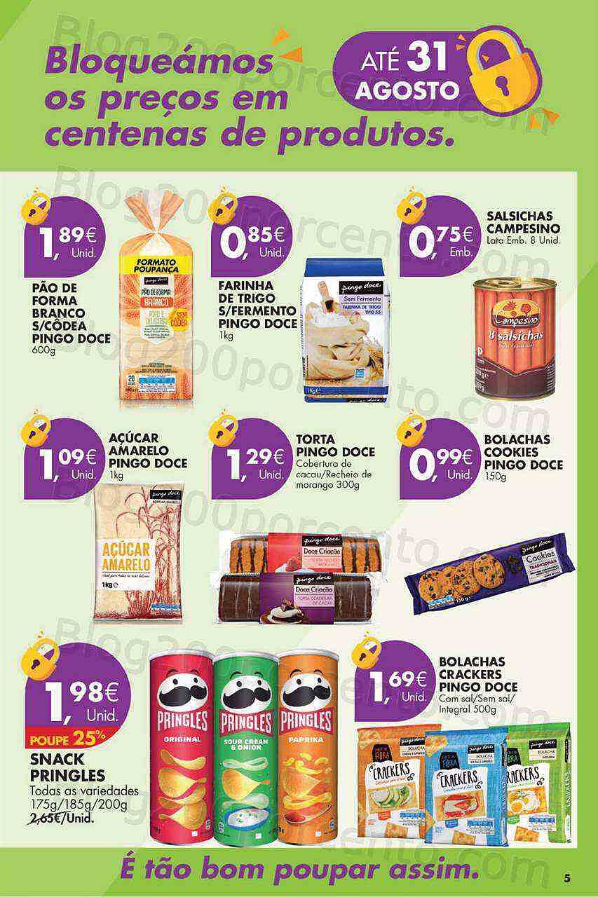 Antevisão Folheto PINGO DOCE Preços Trancados Promoções até 31 agosto