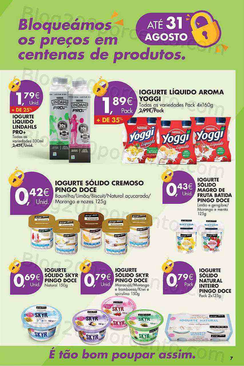 Antevisão Folheto PINGO DOCE Preços Trancados Promoções até 31 agosto