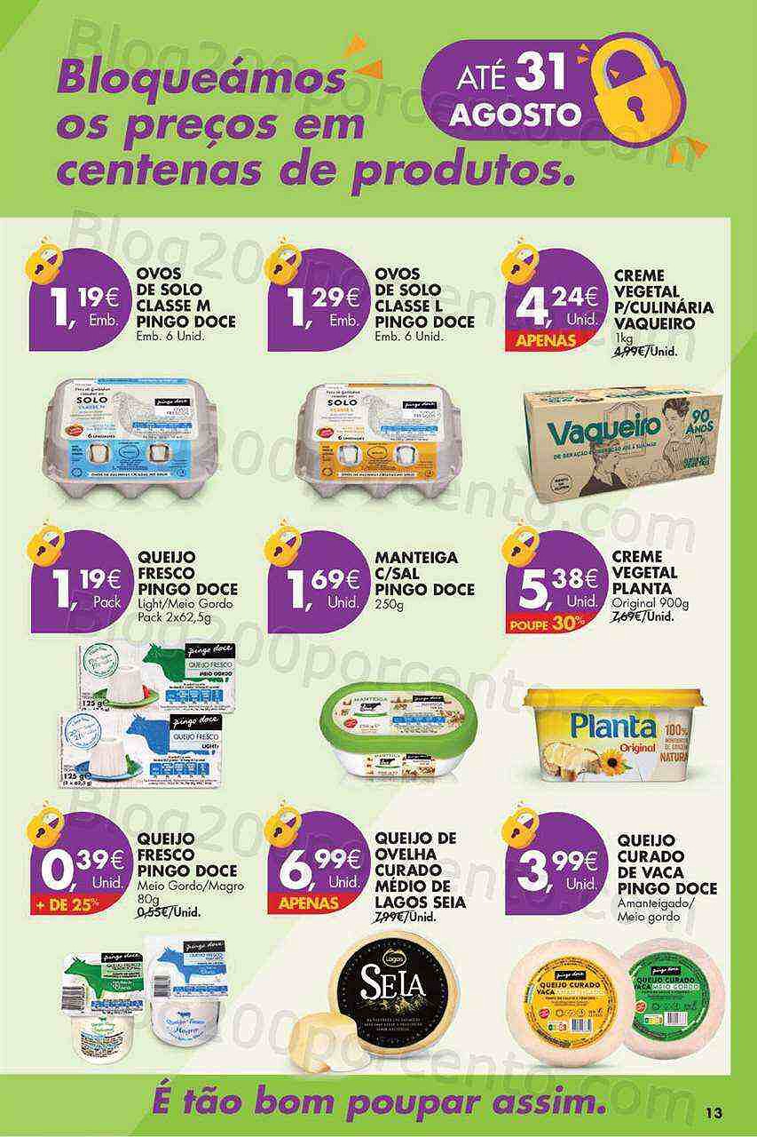 Antevisão Folheto PINGO DOCE Preços Trancados Promoções até 31 agosto