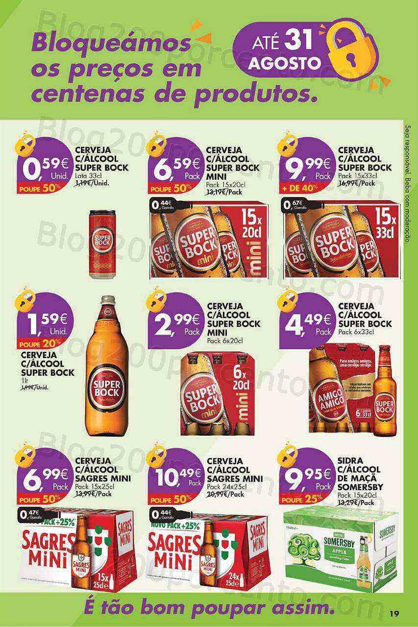 Antevisão Folheto PINGO DOCE Preços Trancados Promoções até 31 agosto