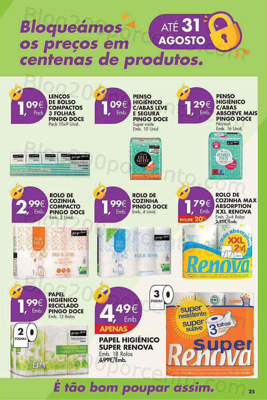 Antevisão Folheto PINGO DOCE Preços Trancados Promoções até 31 agosto