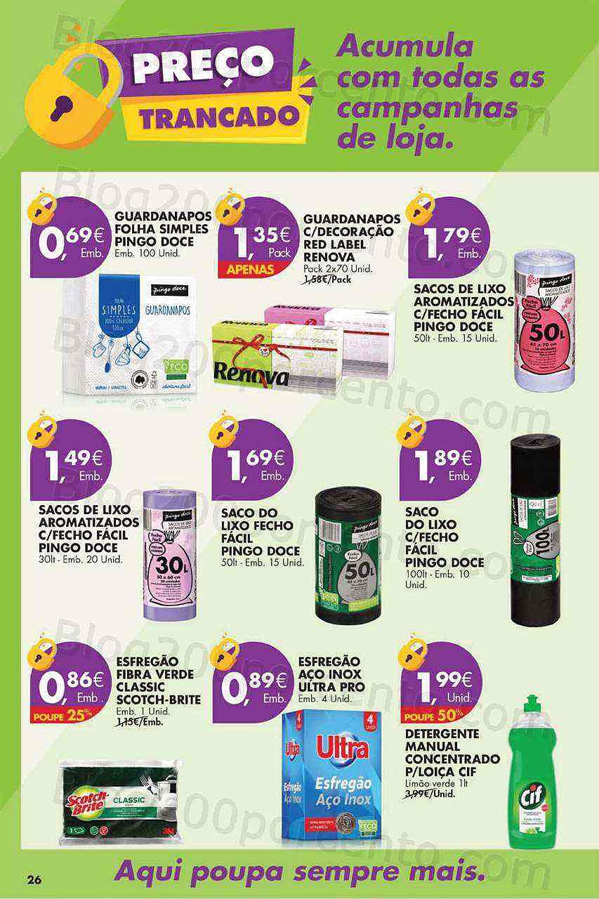 Antevisão Folheto PINGO DOCE Preços Trancados Promoções até 31 agosto