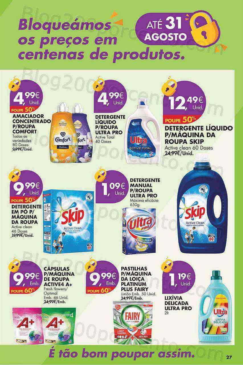 Antevisão Folheto PINGO DOCE Preços Trancados Promoções até 31 agosto