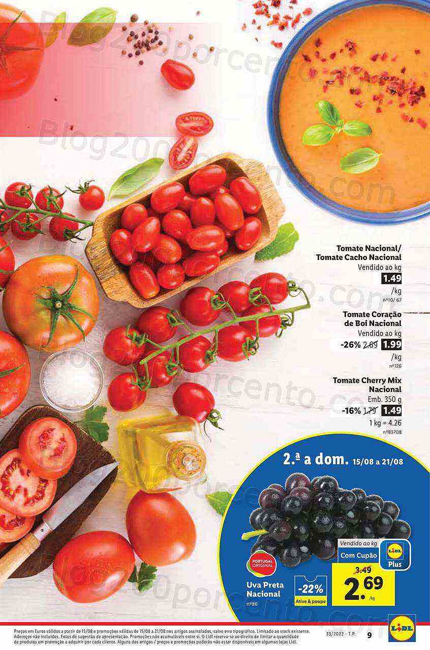 Antevisão Folheto LIDL Extra Frescos da Semana Promoções de 15 a 21 agosto