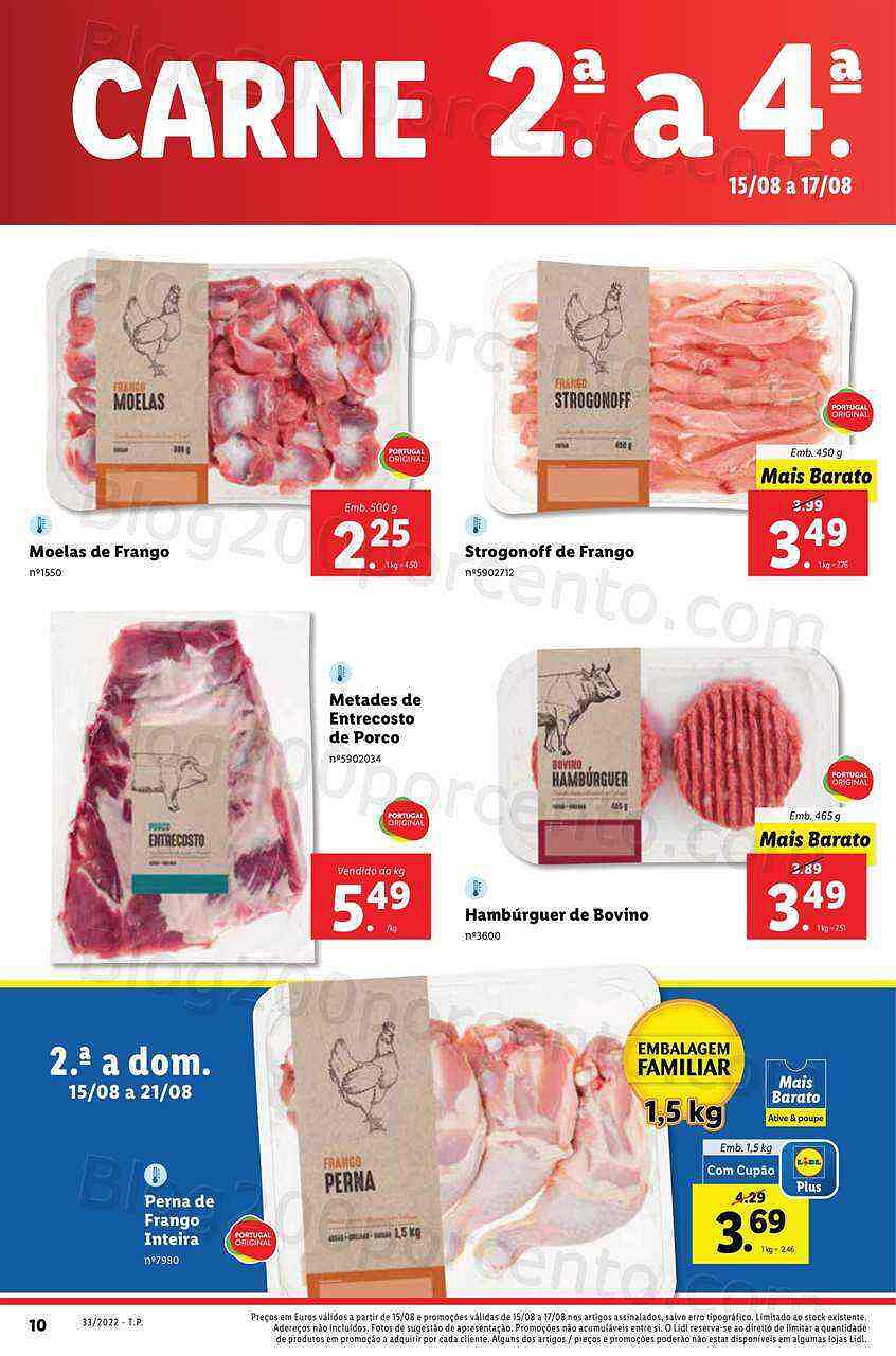 Antevisão Folheto LIDL Promoções de Segunda a Quarta - 15 a 17 agosto